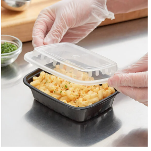 12 oz Black Rectangular Microwavable Heavy Weight Container with Lid – 150Case 2 12 oz Black Rectangular Microwavable Heavy Weight Container with Lid - 150Case 2