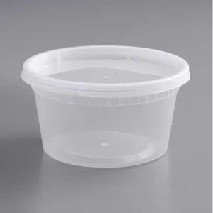 12oz. Microwavable Translucent Plastic Deli Container and Lid Combo Pack