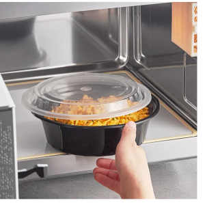 32 oz Black Round Microwavable Heavy Weight Container with Lid – 150Case 2 32 oz Black Round Microwavable Heavy Weight Container with Lid - 150Case 2